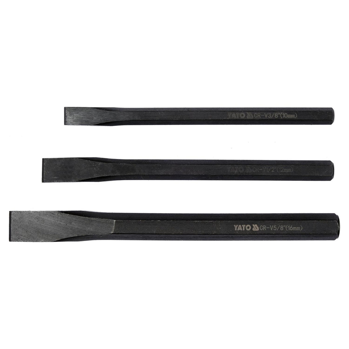 Juego 3 Cortafríos Yato YT-4711 Cinceles Planos CrV 10-16mm - Herram.cl