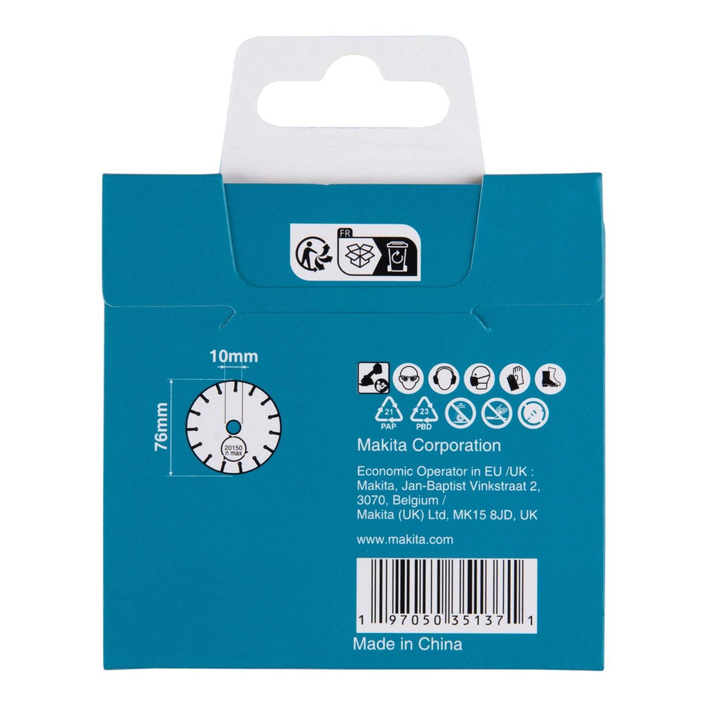Disco de Corte Multimaterial (3'') 76x1,75x10mm - Makita - Herram.cl