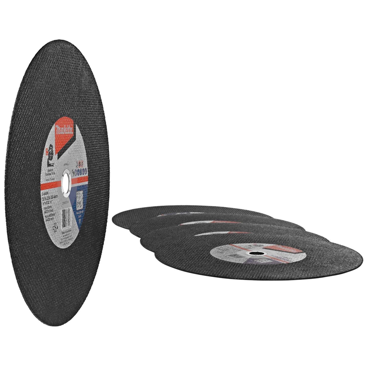 Pack 5 Discos Corte Metal Para Tronzadora 14''x2,5mm - Makita - Herram.cl