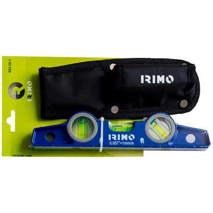 Nivel Torpedo Aluminio Magnético 250mm + Bolsa - Irimo - Herram.cl
