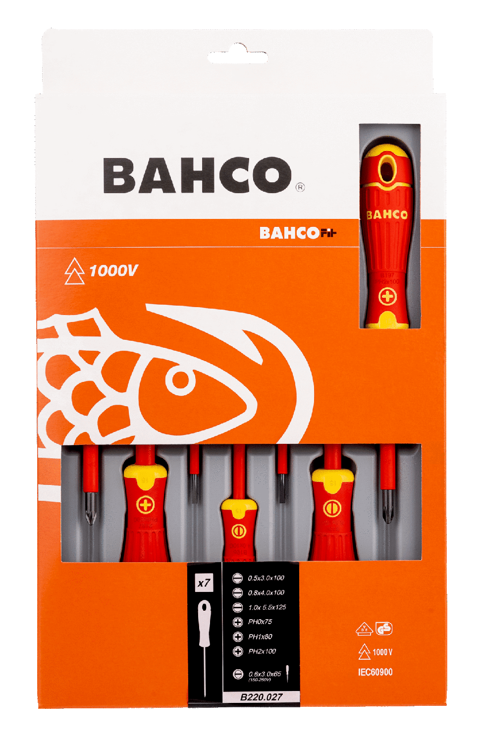 Set Destornilladores Aislados BahcoFit 1.000 V 7 Pzas - Bahco - Herram.cl