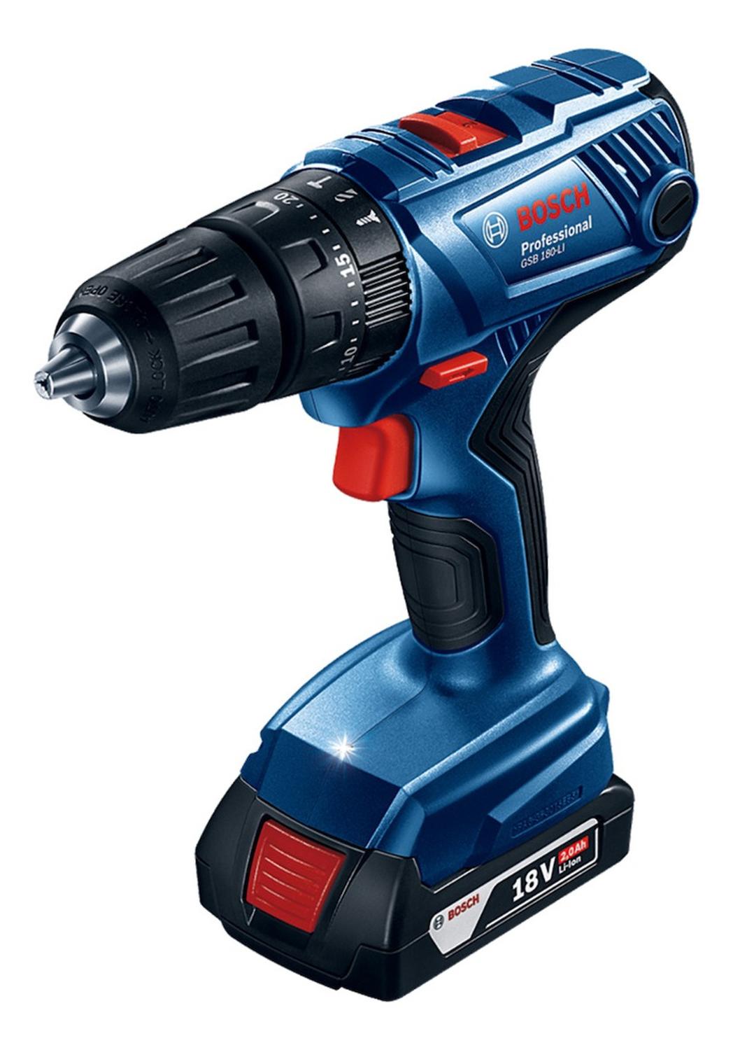 Taladro De Impacto Inalám. 18v Gsb 180 - li + 23 Acc Bosch - Herram.cl