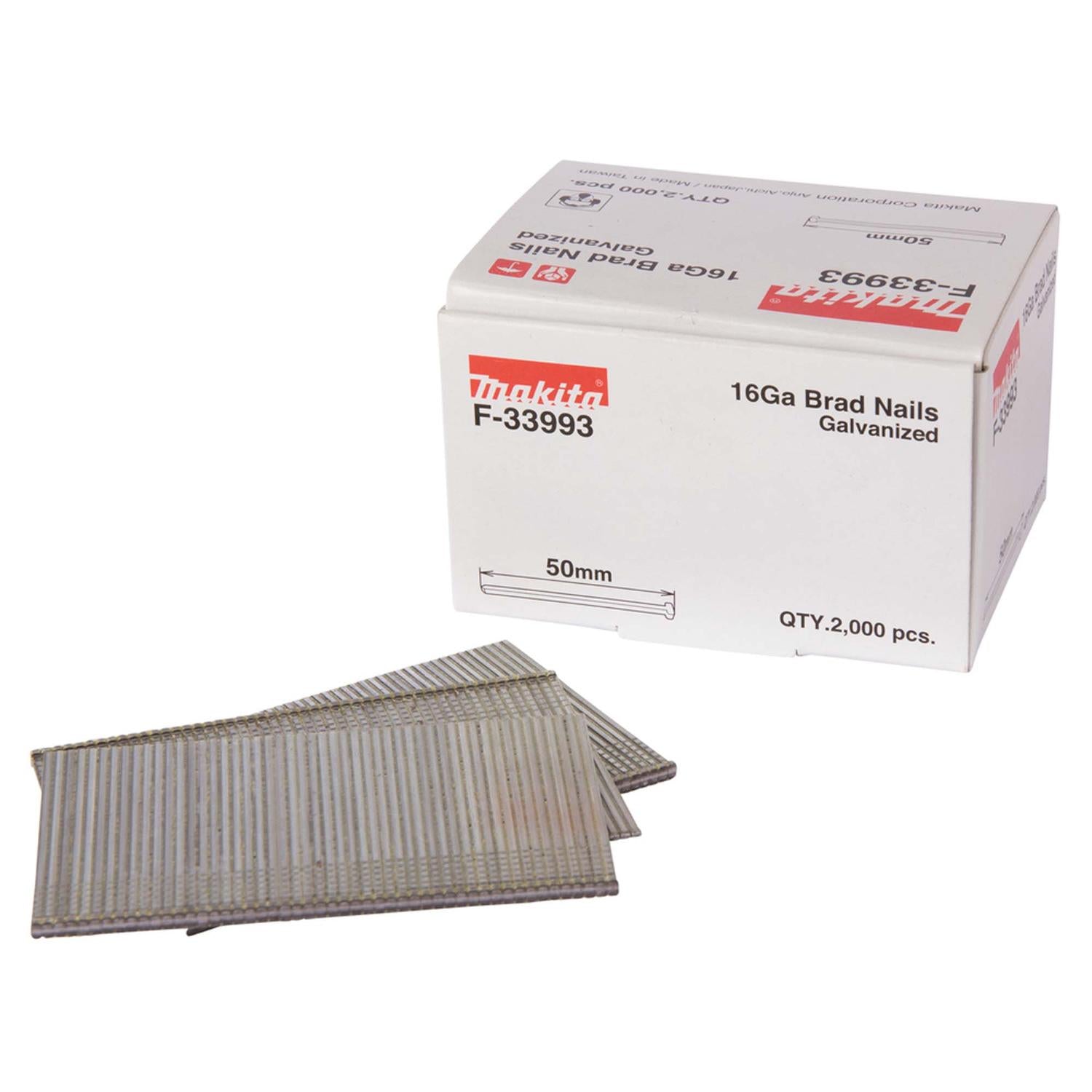 Clavos Puntas F50 Calibre 16 / 2.000 Pzas - Makita - Herram.cl