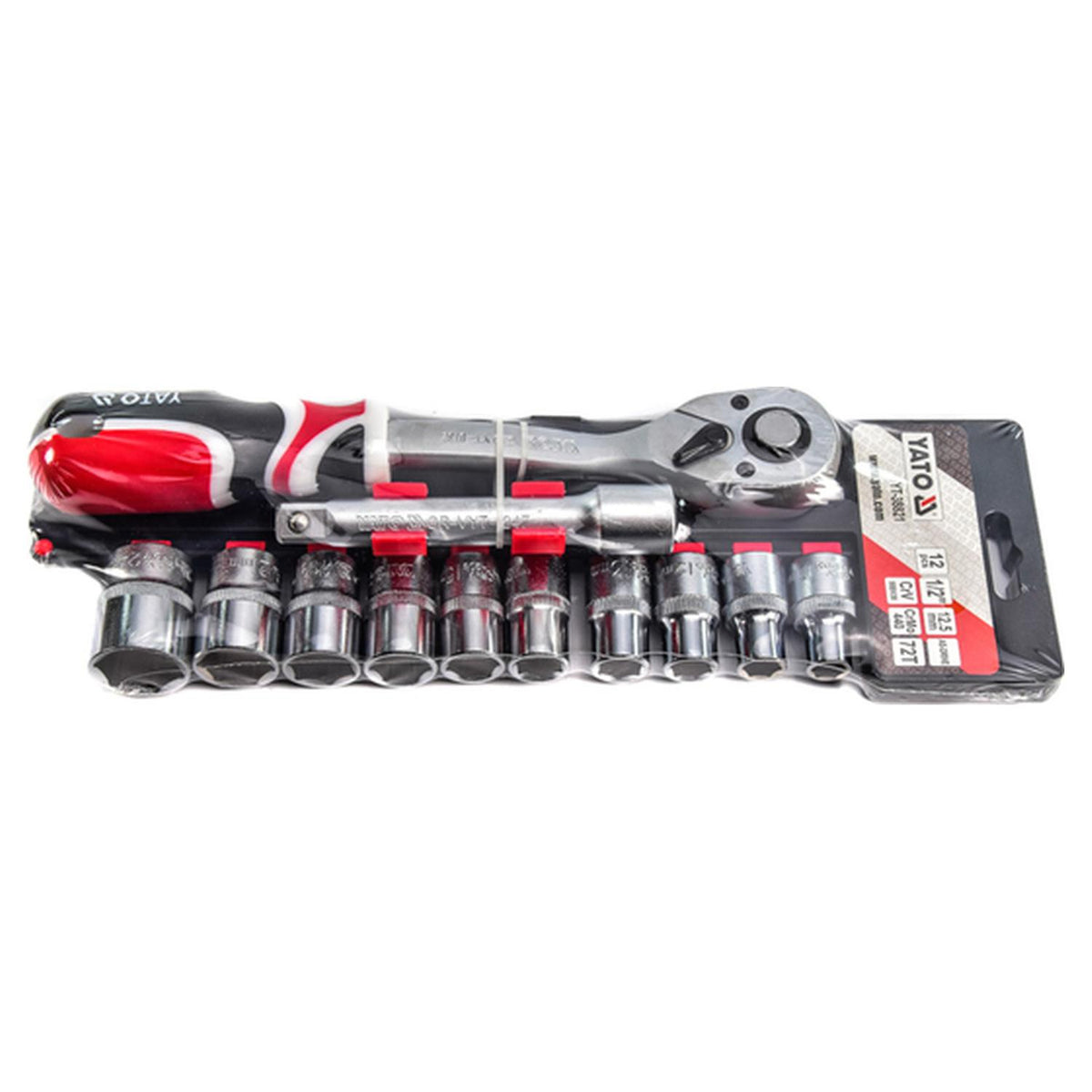 Set 12 Dados 1/2'' YATO YT-38821 10-24mm Chicharra CrV - Herram.cl