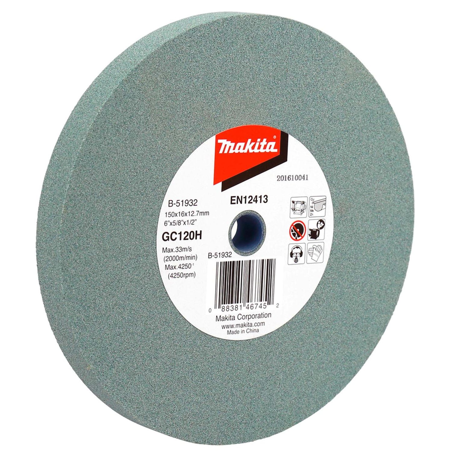Piedra Esmeril De Banco 6''x5/8''x1/2'' GC120HV - Makita - Herram.cl