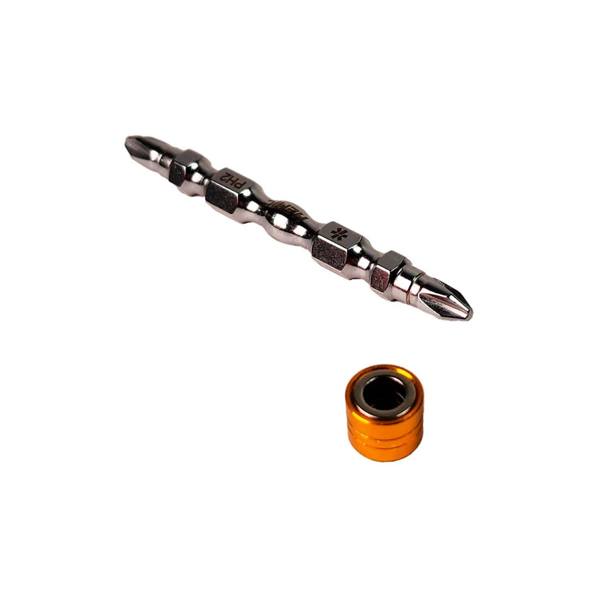 Pack 10 Punta Phillips Doble PH2x65mm Imán Premium - HEMIC - Herram.cl