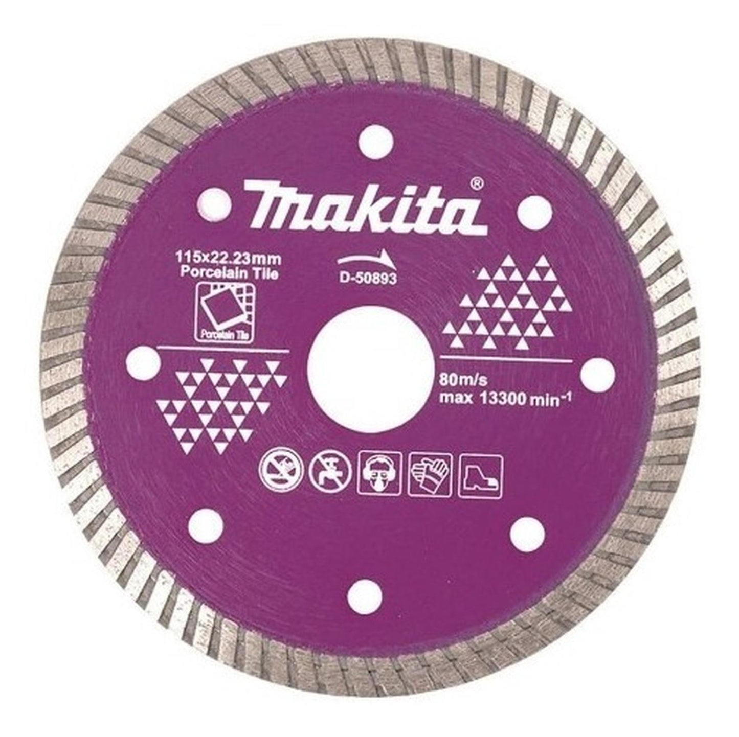 Disco Diamantado Turbo Seg. Makita 115mm (4 1/2 )porcelanato - Herram.cl