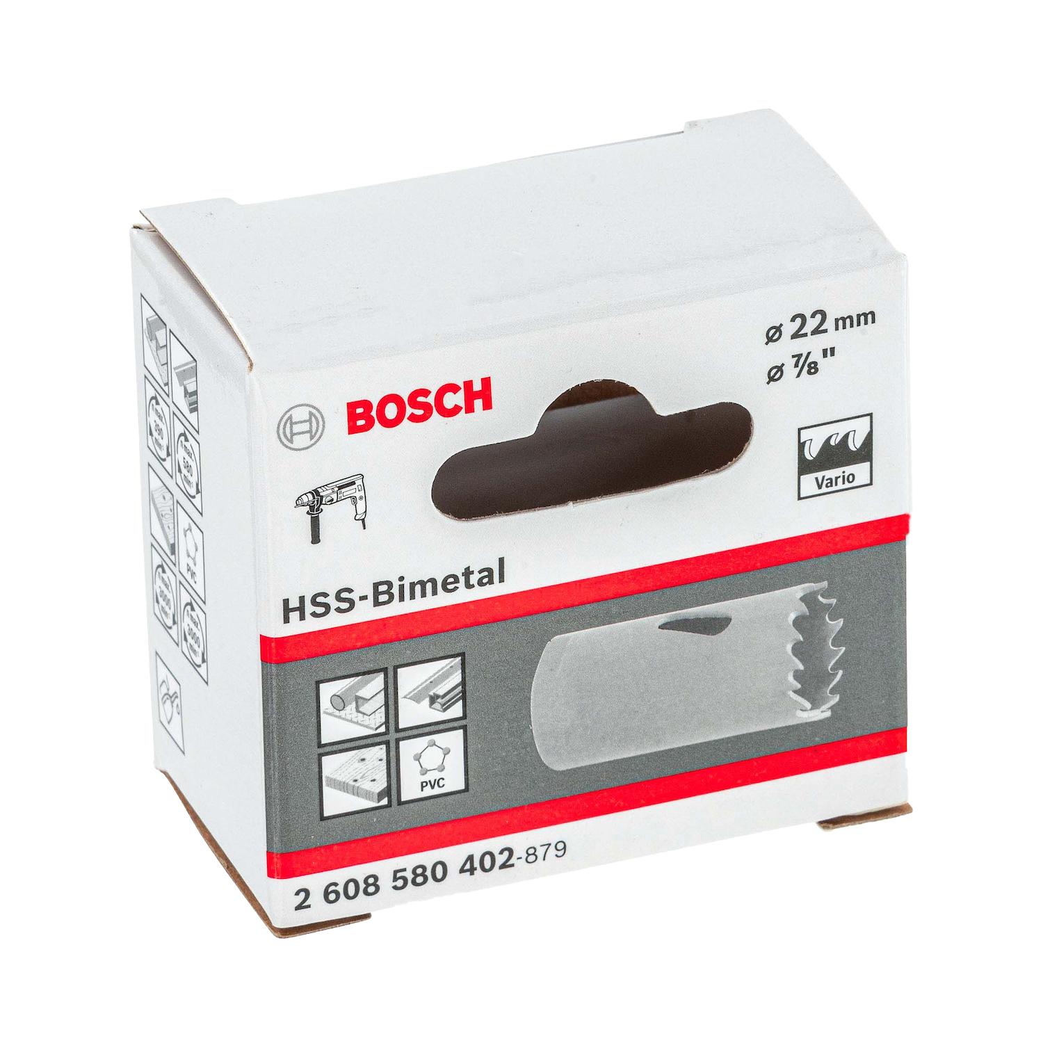 Sierra Copa HSS - Bimetálica 22mm (7/8'') CJ - Bosch - Herram.cl
