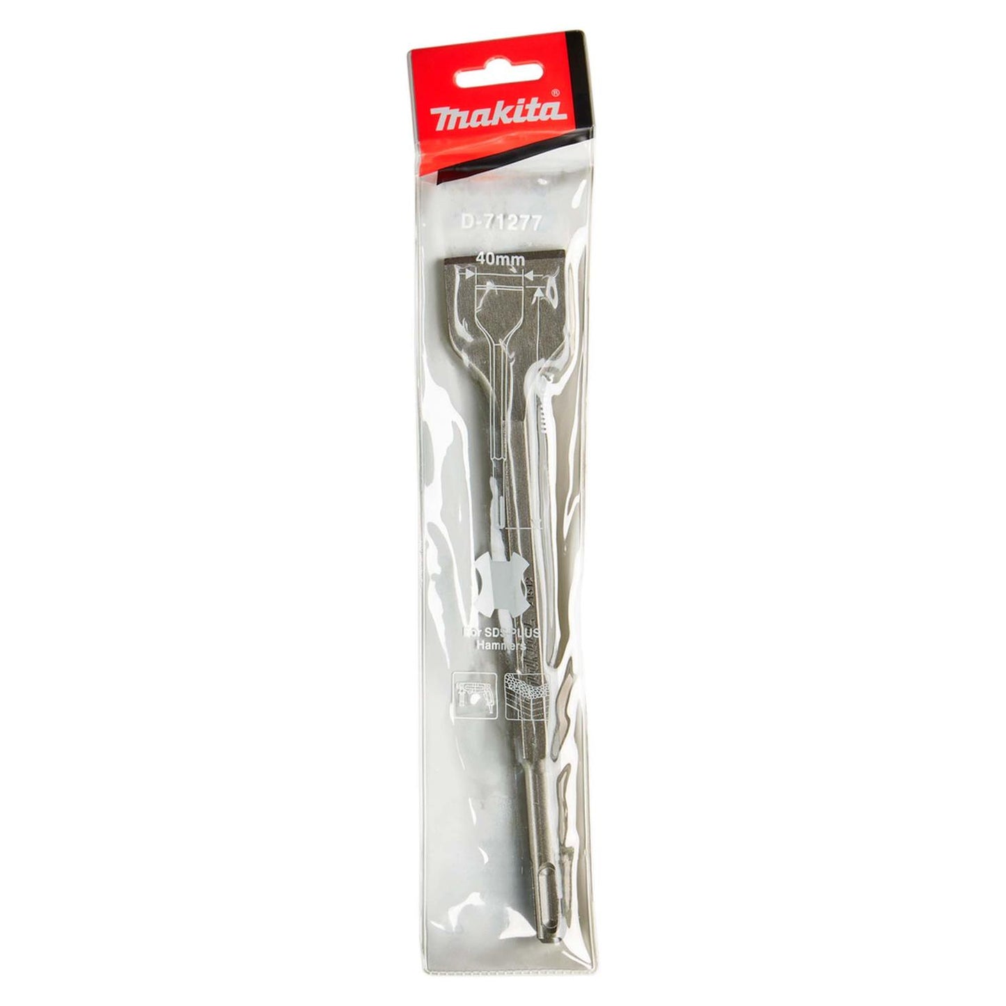 Cincel Plano SDS - Plus 40x230mm - Makita - Herram.cl