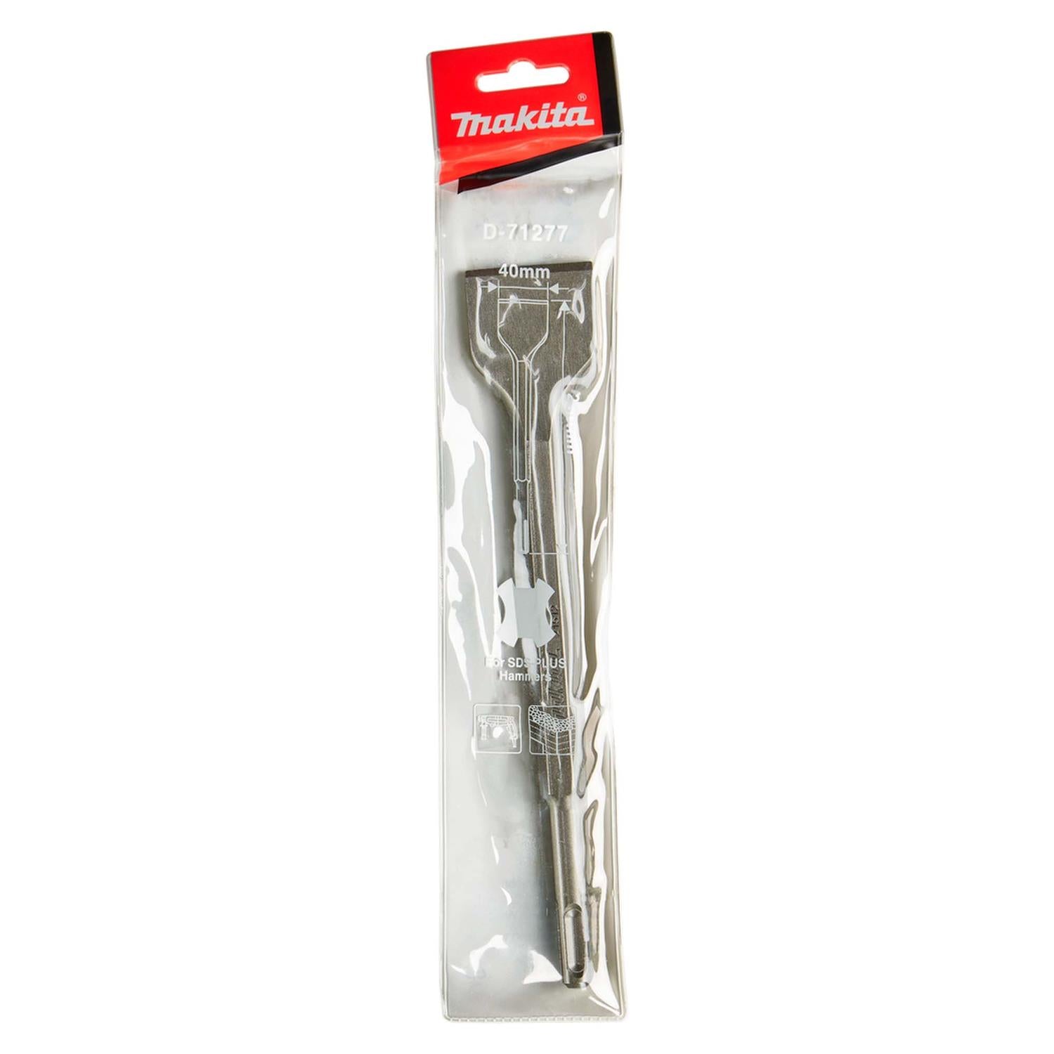 Cincel Plano SDS - Plus 40x230mm - Makita - Herram.cl
