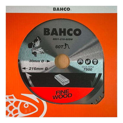 Disco De Sierra Circular 216x2.8x30mm 60 D Madera - Bahco - Herram.cl