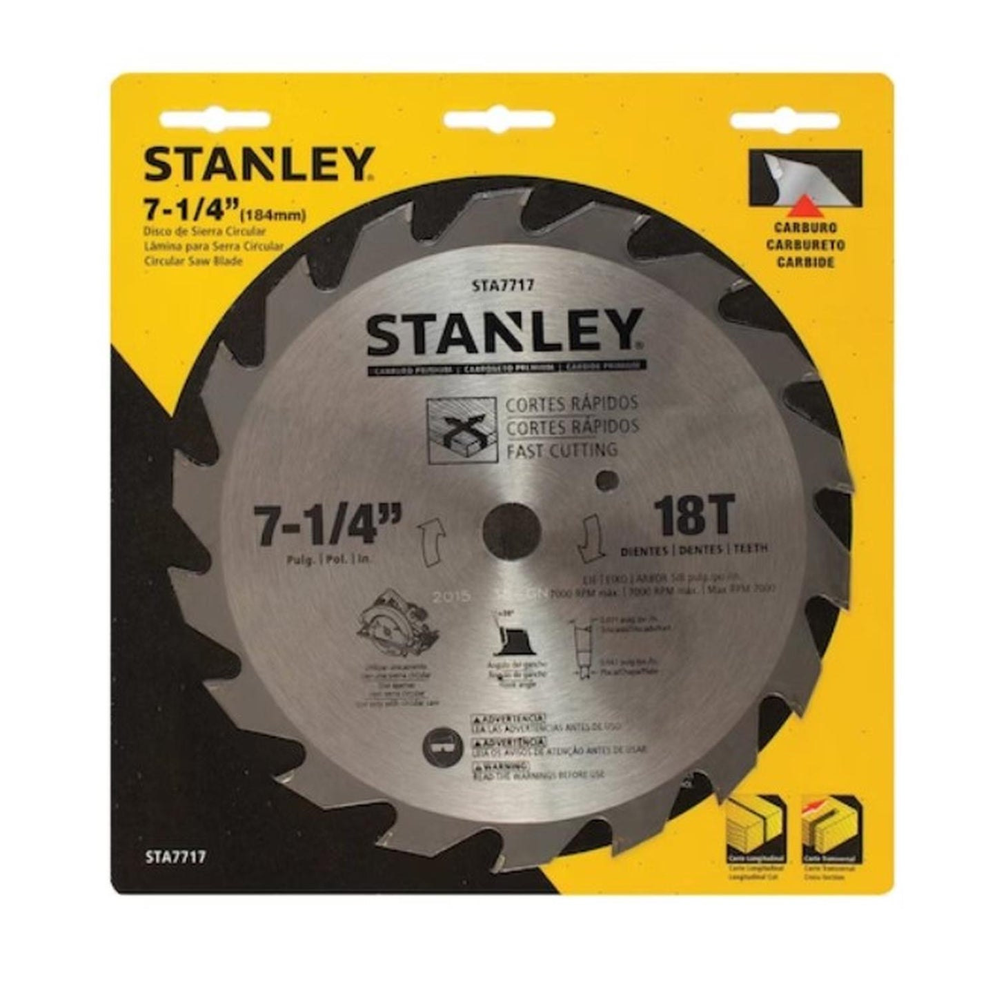 Disco De Sierra Circular De 7 - 1/4'' 18T - Herram.cl
