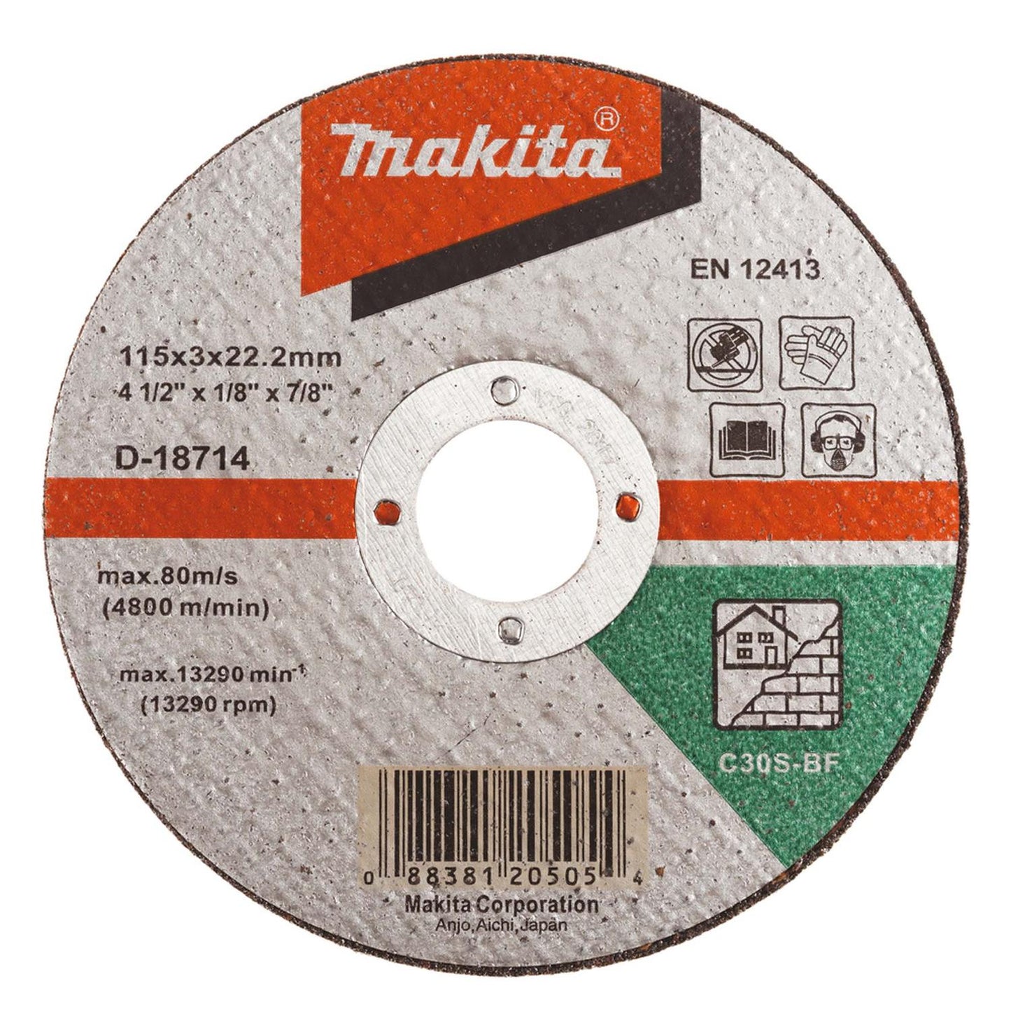 Disco Corte Piedra 4 - 1/2''x3mm Recto - Makita - Herram.cl