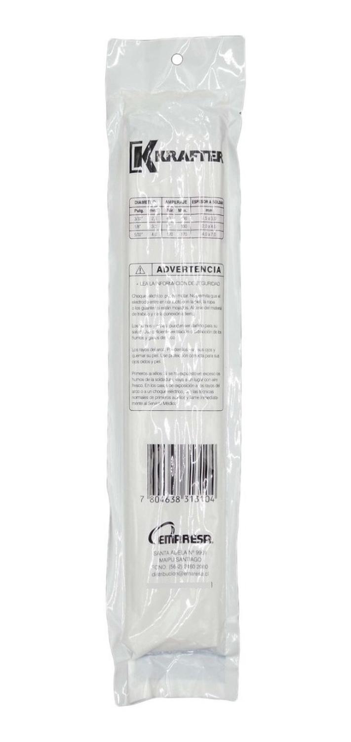 Pack 20 Kg Electrodo Krafter E7018 3/32 (2,4mm) - Herram.cl
