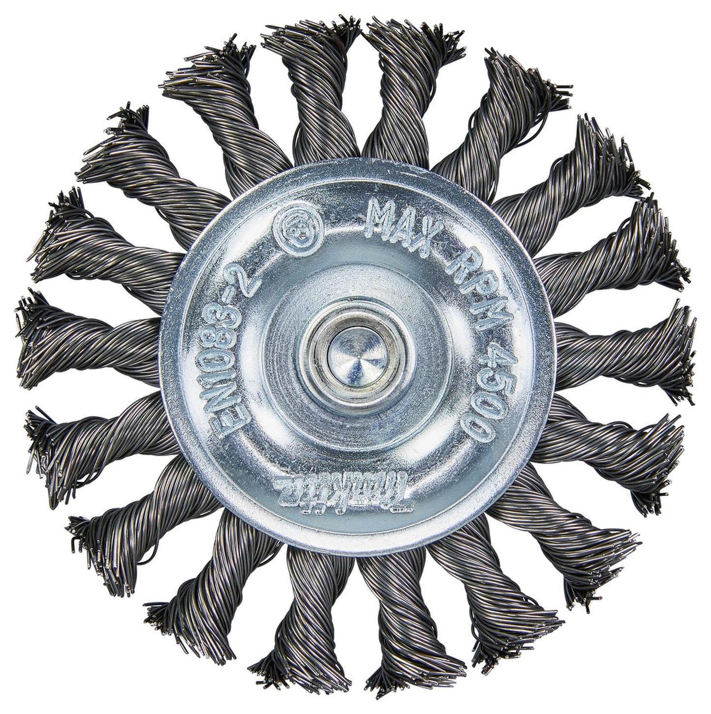 Grata Circular Acero Trenzado 100mm (4'') Toma 1/4'' - Makita - Herram.cl