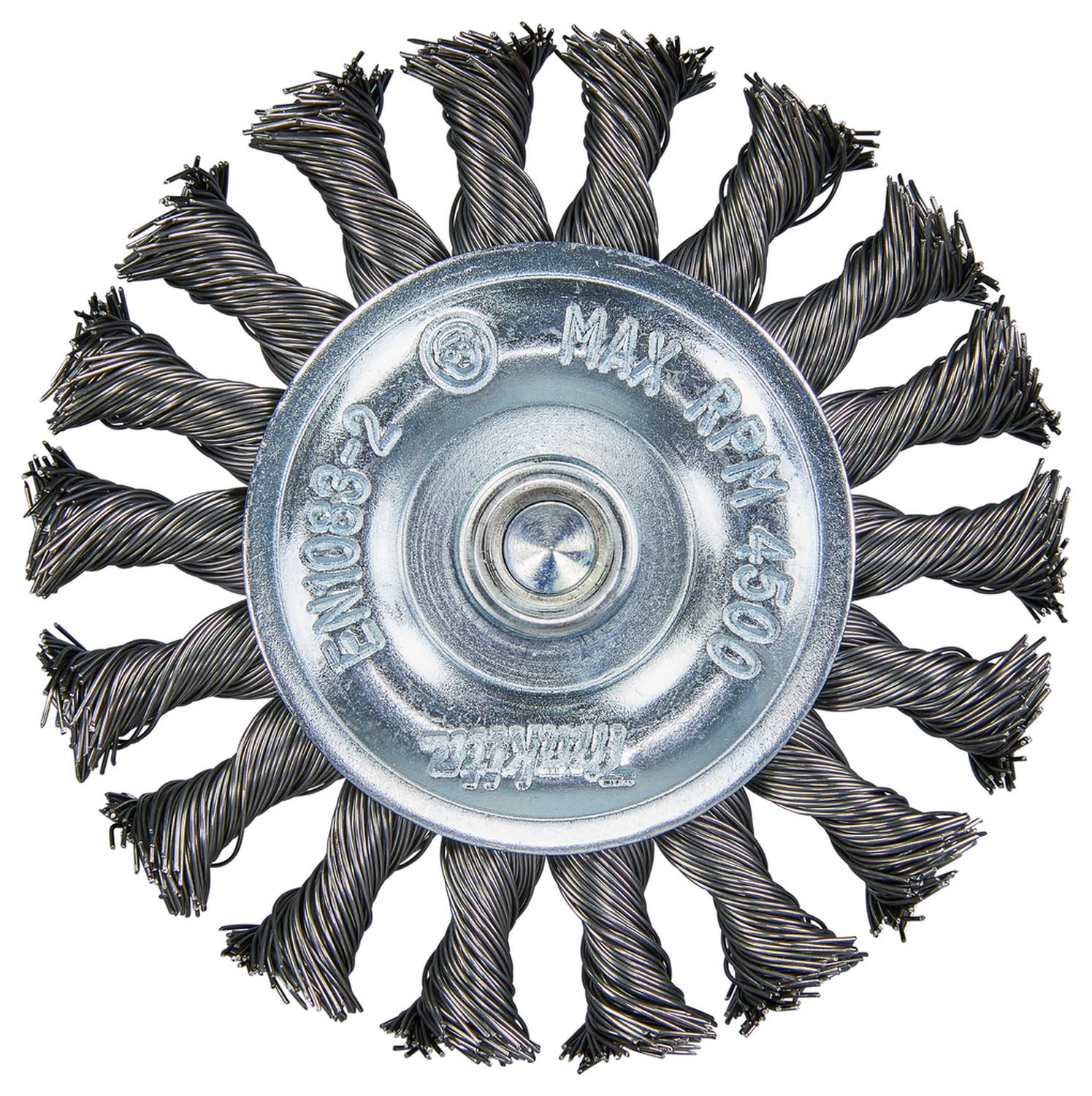 Grata Circular Acero Trenzado 100mm (4'') Toma 1/4'' - Makita - Herram.cl