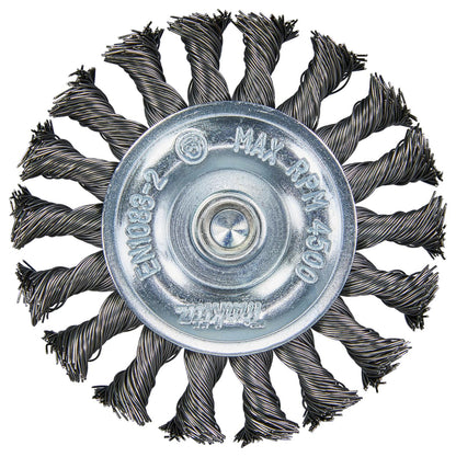 Grata Circular Acero Trenzado 100mm (4'') Toma 1/4'' - Makita - Herram.cl