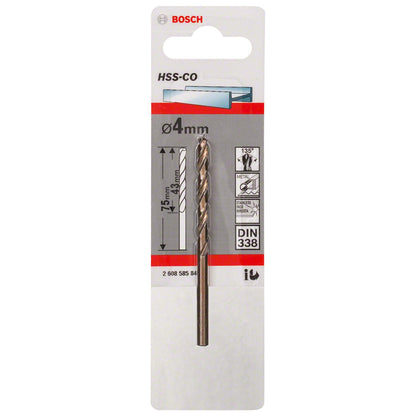Broca Metal HSS - Co 4.0mm - Blister - Bosch - Herram.cl