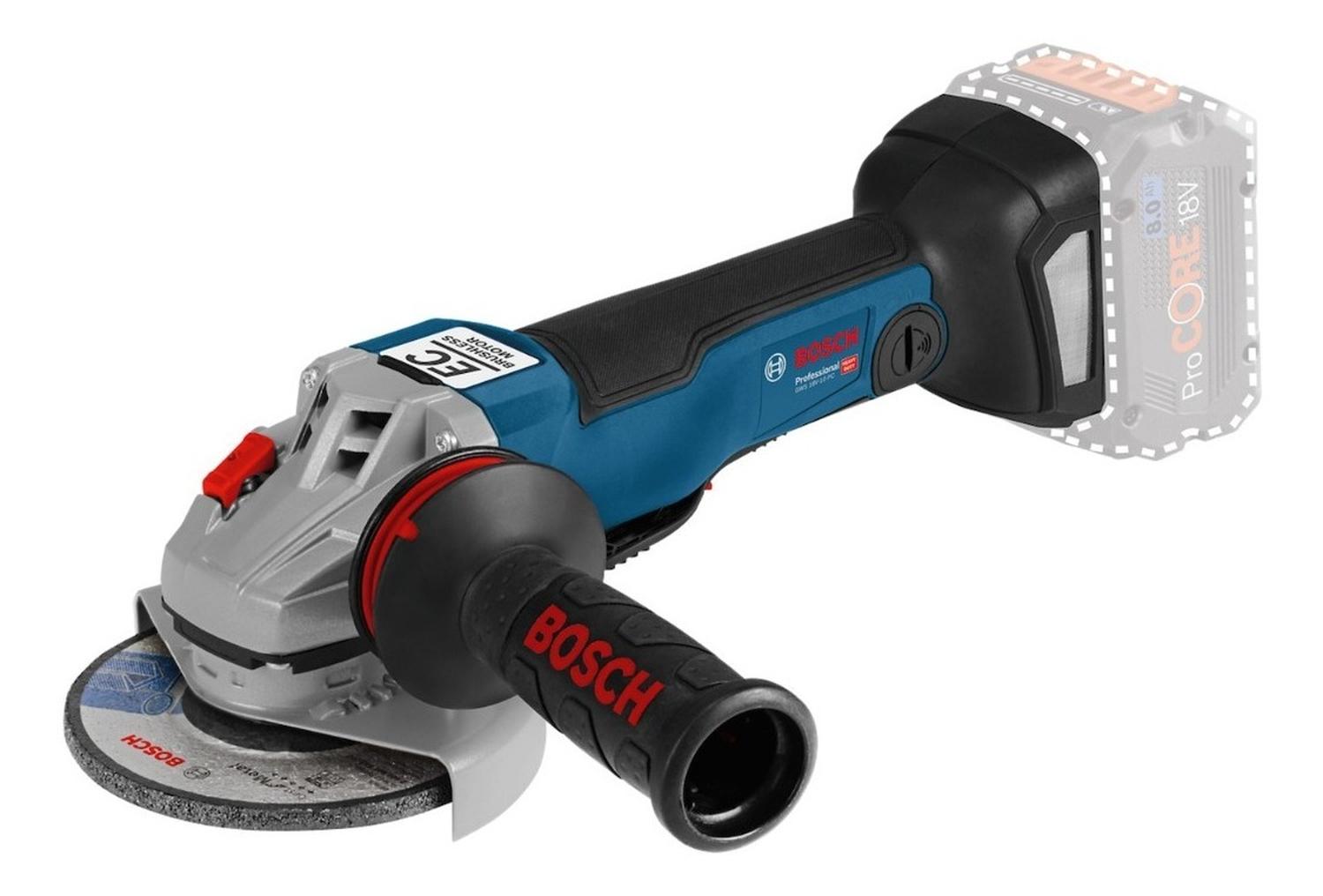 Esmeril Inalámbrico De 5 Bosch GWs 18v - 10pc Bare Tool - Herram.cl