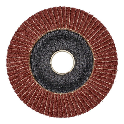 10 Discos Flap Metal 115mm (4 - 1/2) G40 Curvo Makta D - 63432 - Herram.cl