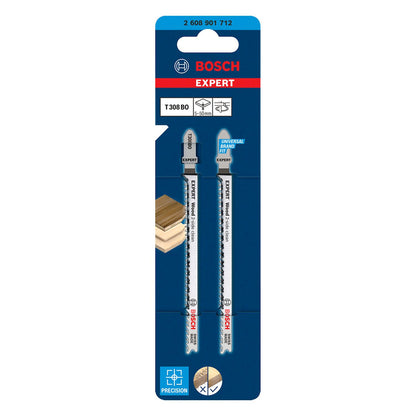 Hoja Caladora Bosch Expert Wood 2-Side Clean T308BO 2 Piezas - Herram.cl