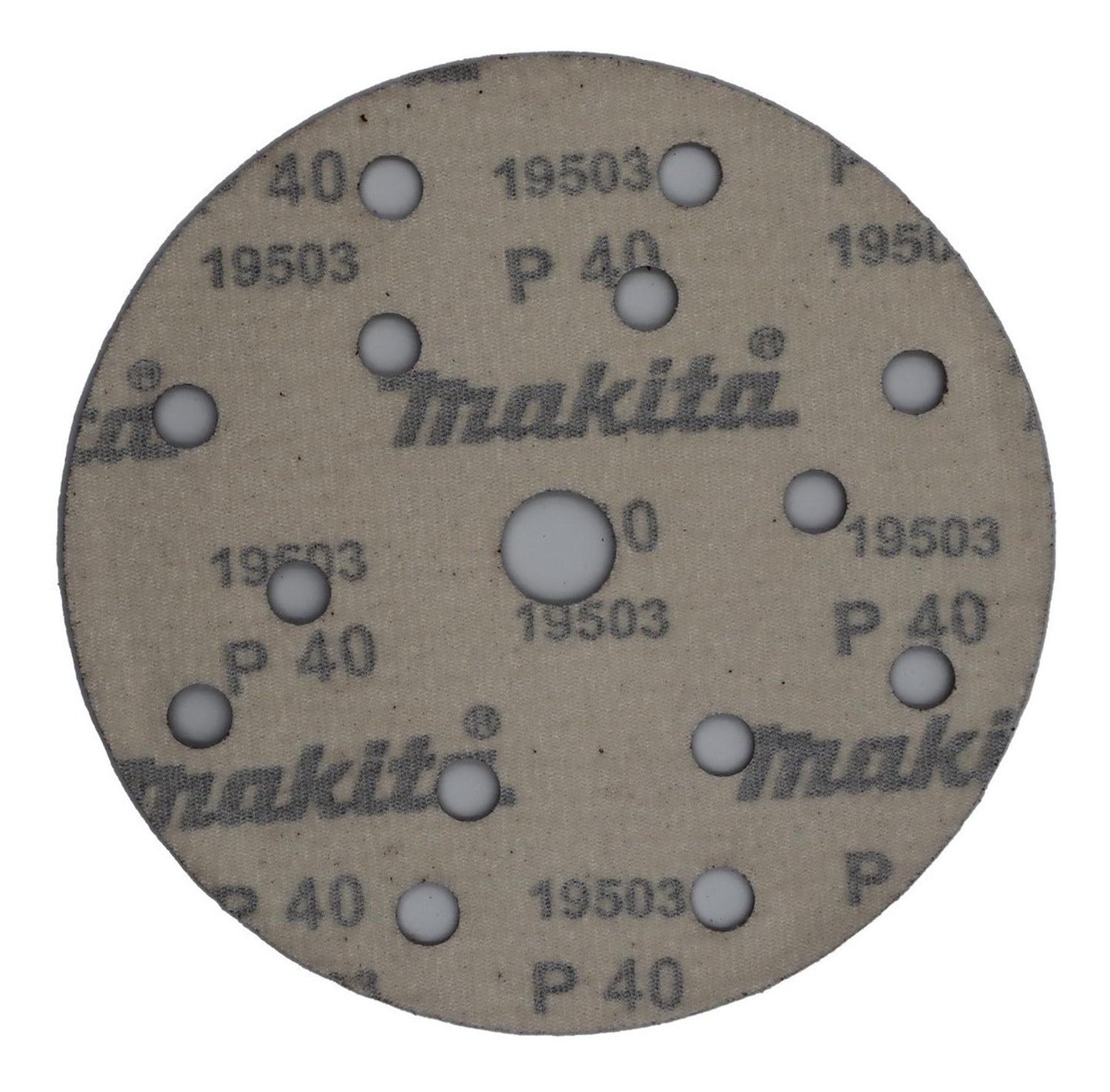 Pack 10 Discos Lija Con Velcro 150mm (6'') G40 - Makita - Herram.cl