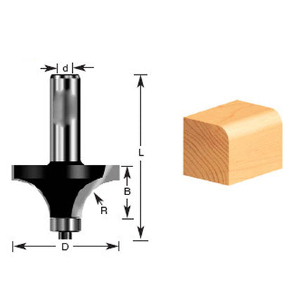 Fresa Para Redondear R1/2''x1 - 1/2'' Toma 1/2'' - Makita - Herram.cl