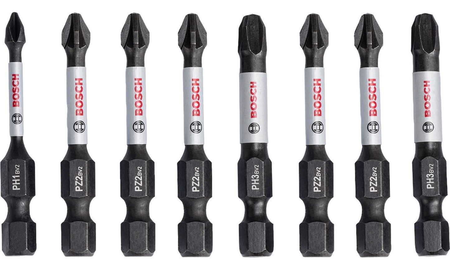 8 Puntas Impact Control PH1, PH2, PH3, PZ2, PZ3x50mm - Bosch - Herram.cl