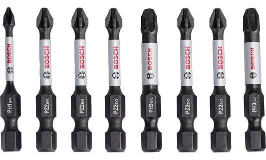 8 Puntas Impact Control PH1, PH2, PH3, PZ2, PZ3x50mm - Bosch - Herram.cl