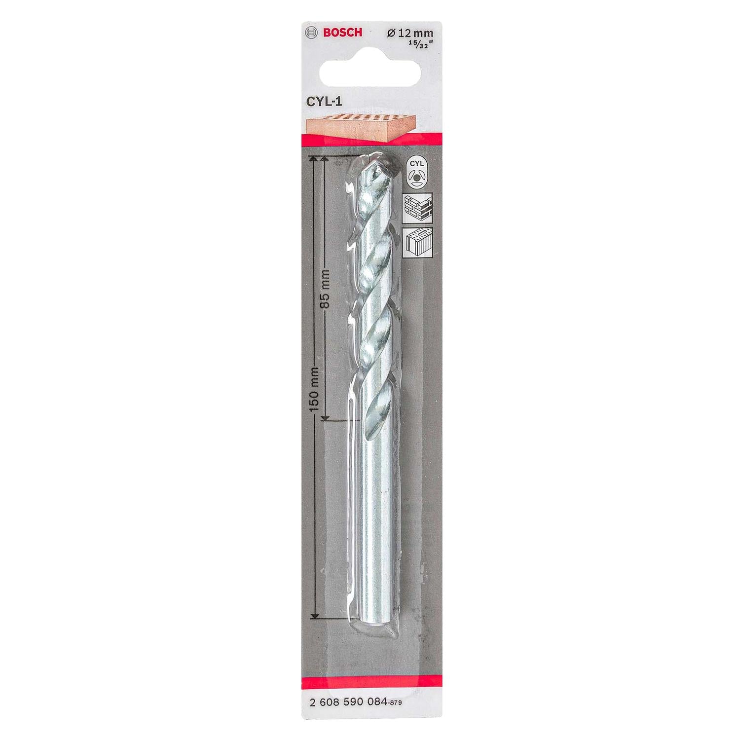 Broca par concreto CYL - 1 Ø12x85x150mm - Bosch - Herram.cl