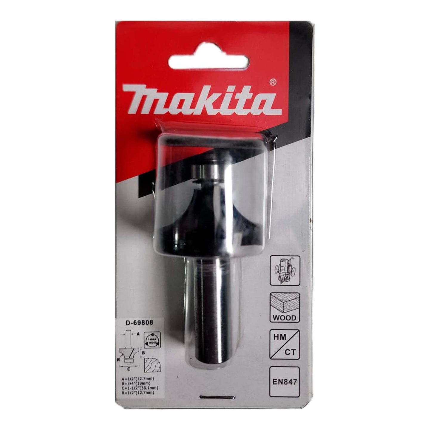 Fresa Para Redondear R1/2''x1 - 1/2'' Toma 1/2'' - Makita - Herram.cl