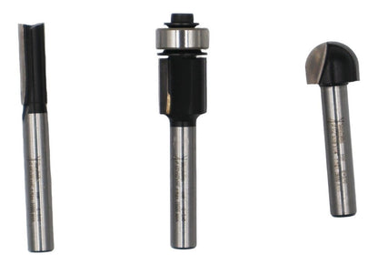 Set 3 Fresas Madera Toma 1/4 Makita D - 70465 - Herram.cl