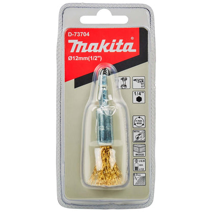 Grata Pincel Latón Ondulado 12mm (1/2'') Toma 1/4'' - Makita - Herram.cl