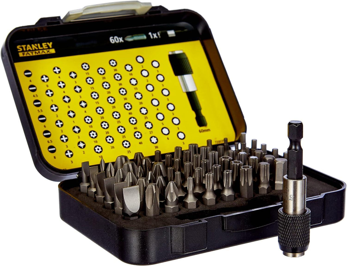 Set Puntas Atornillar Stanley FATMAX 1/4'' 61 Pzas 1-13-902 - Herram.cl