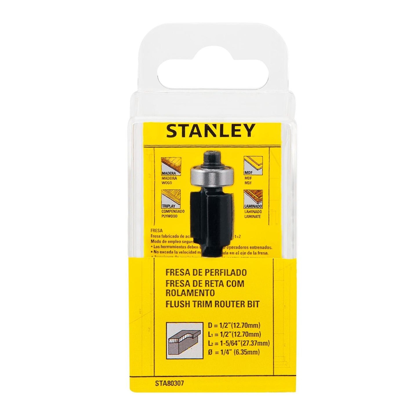 Fresa De Perfilado Toma 1/4'' 1/2''x1/2'' - Stanley - Herram.cl