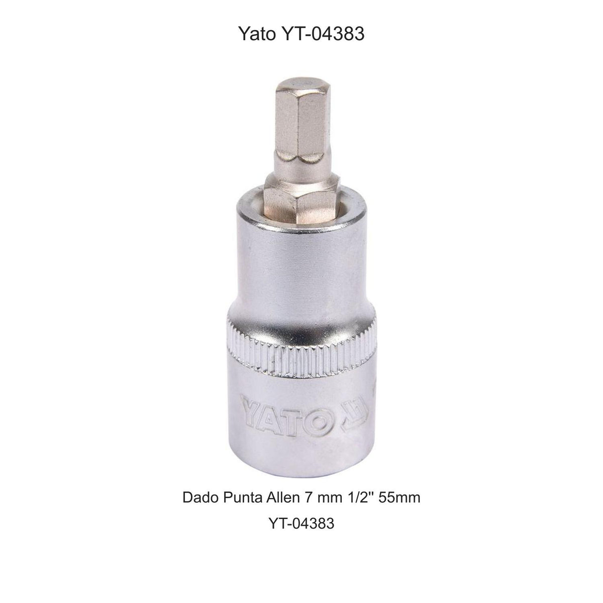 Dado Punta Allen 7 mm 1/2'' 55mm Yato YT-04383 - Herram.cl
