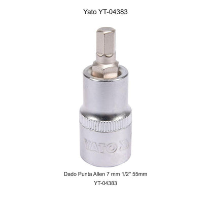 Dado Punta Allen 7 mm 1/2'' 55mm Yato YT-04383 - Herram.cl