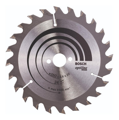 Disco De Sierra Circular Optiline 160mm 24 Dientes Bosch - Herram.cl