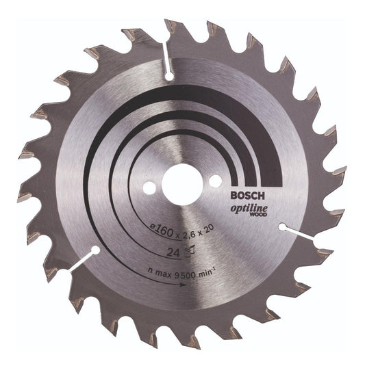 Disco De Sierra Circular Optiline 160mm 24 Dientes Bosch - Herram.cl