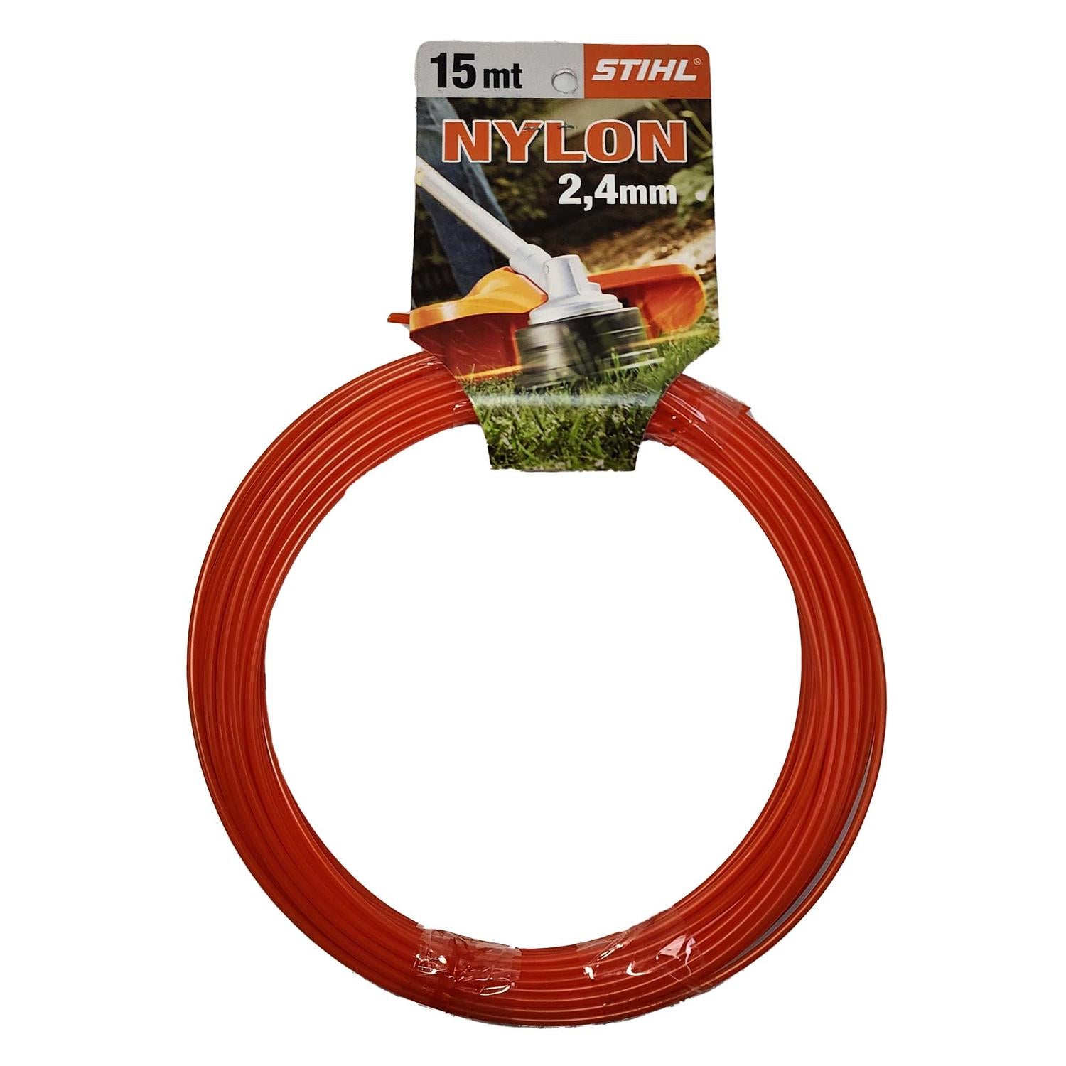 Rollo Piola Nylon Naranjo Ø2.4mm / 15m - Stihl - Herram.cl