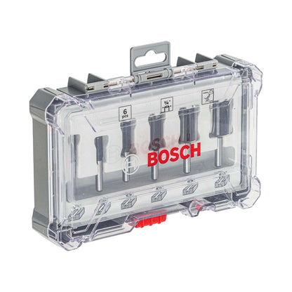 Set 6 Fresas Rectas Router Bosch Vástago 1/4'' Madera - Herram.cl