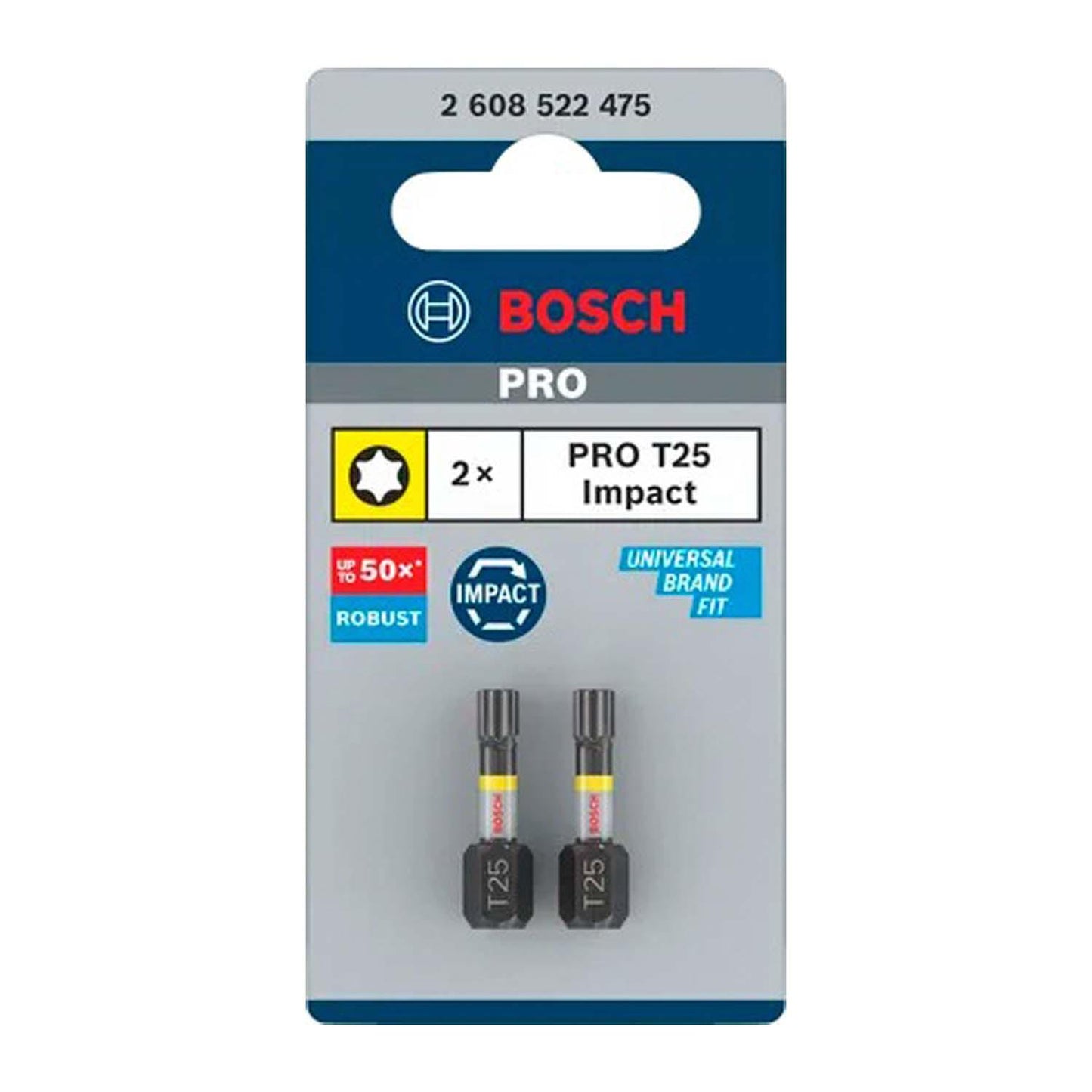 Puntas PRO Impact T25x25mm 2 Pzas - Bosch - Herram.cl