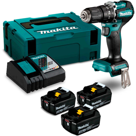 Kit Taladro Percutor Makita 18 V LXT 3 Bat. 3 Ah + Maleta - Herram.cl