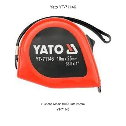 Huincha Medir 10m Cinta 25mm Yato YT-71146 - Herram.cl