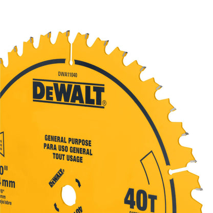 Disco De Sierra 10'' Eje 5/8'' 40 D (Uso General) - DeWalt - Herram.cl