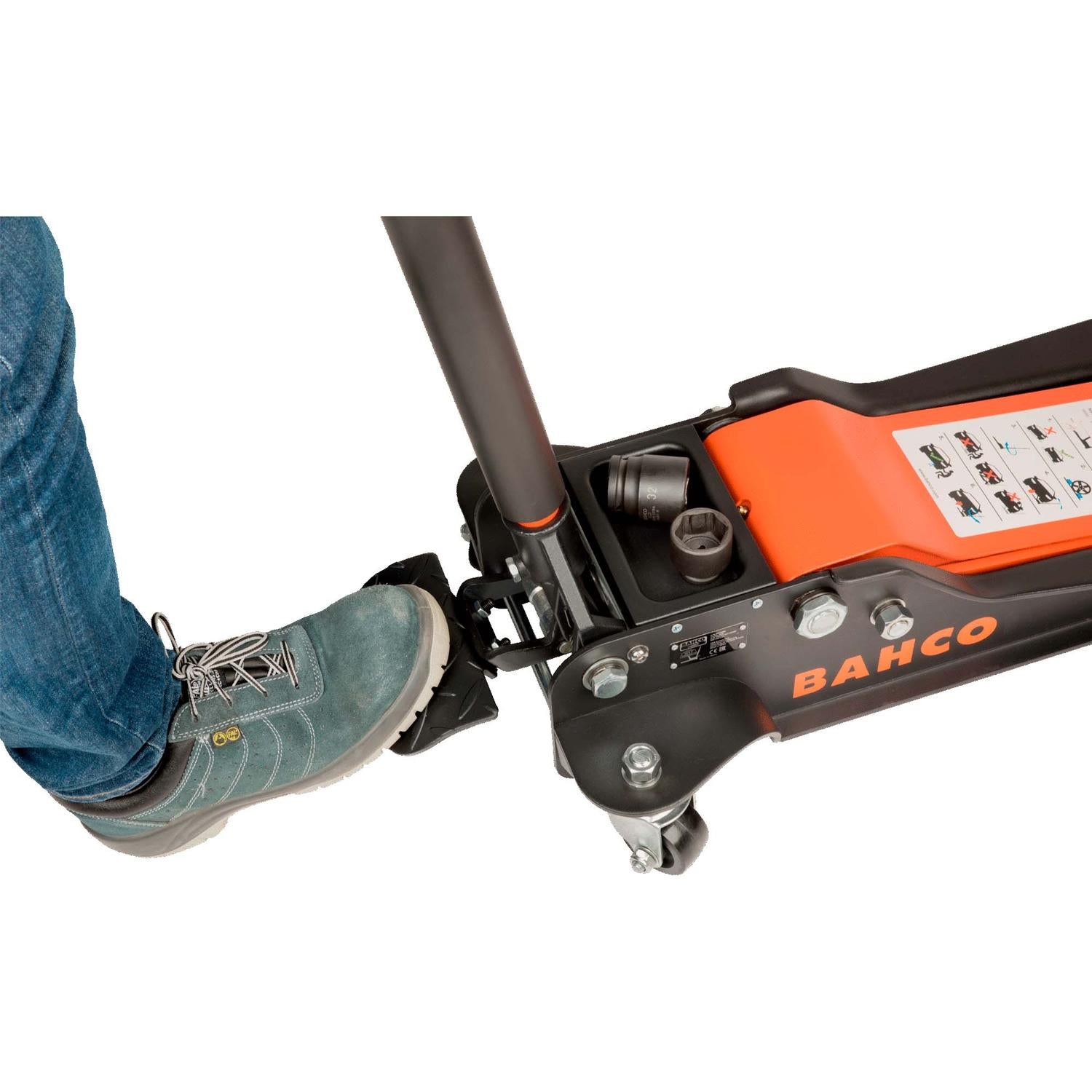 Gata hidráulica Bahco BH13000 Perfil Bajo 3 Ton profesional - Herram.cl