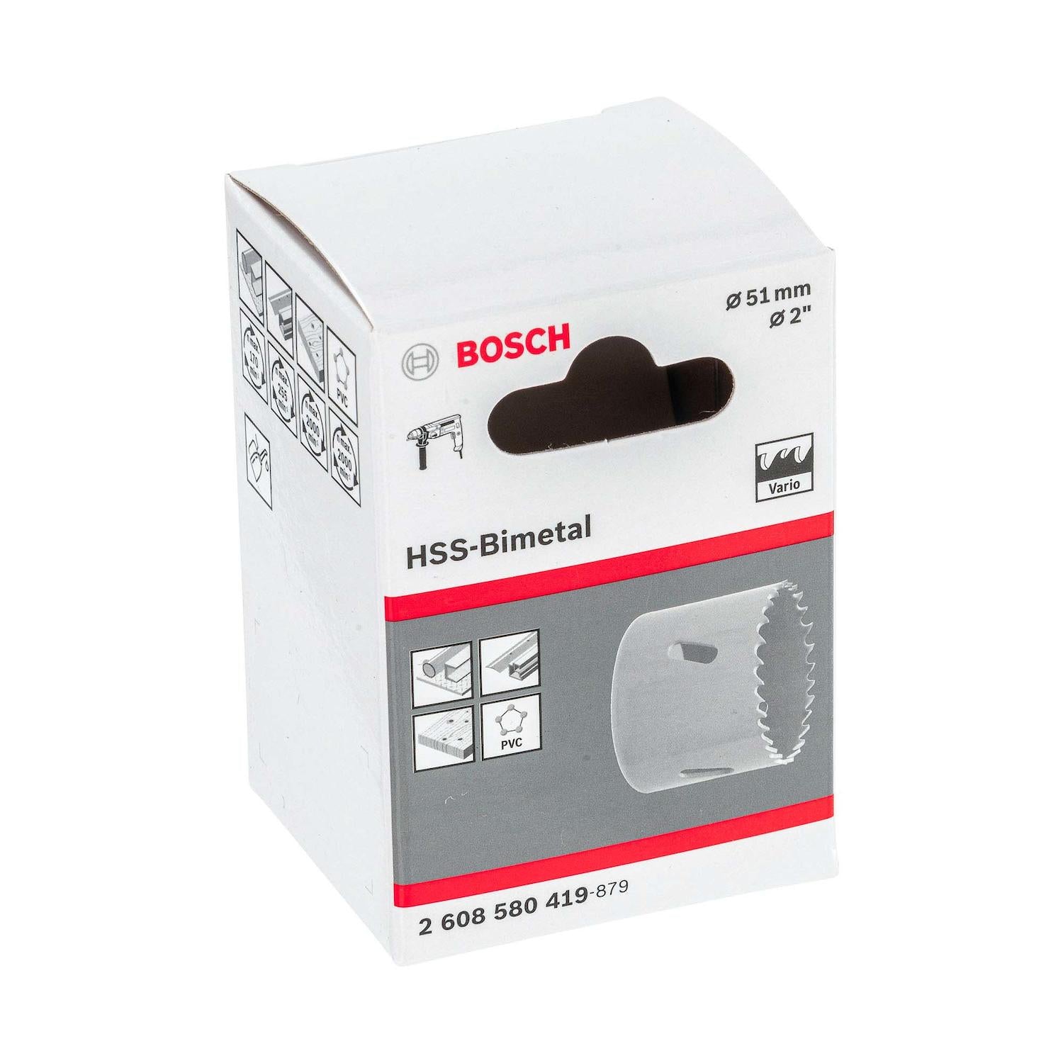 Sierra Copa HSS - Bimetálica 51mm (2'') CJ - Bosch - Herram.cl