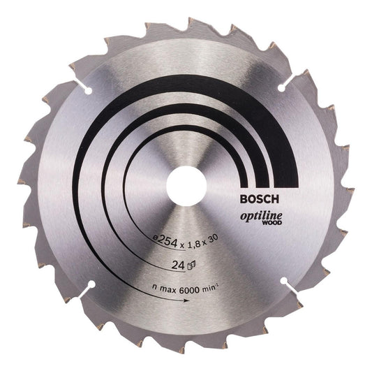 Disco De Sierra Circular Optiline 254mm (10'') 24 D Bosch - Herram.cl