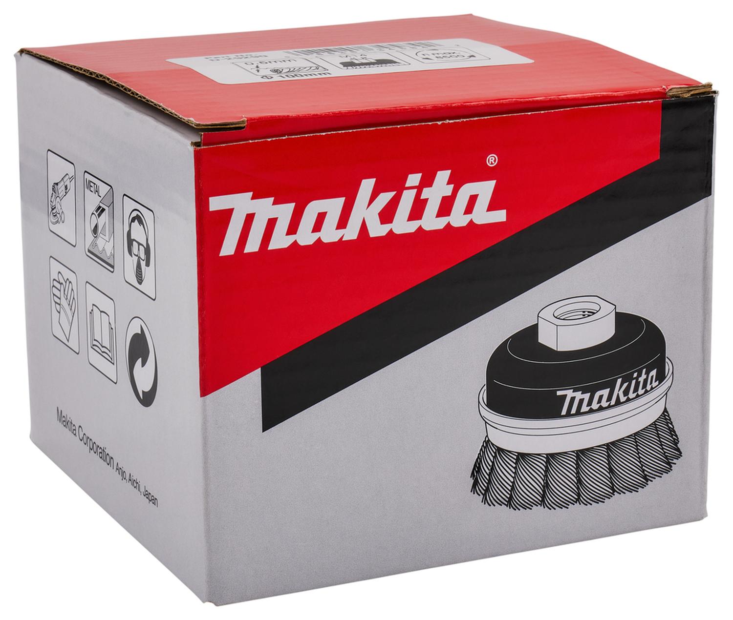 Grata Copa Acero Trenzada 100mm / M14 - Makita - Herram.cl