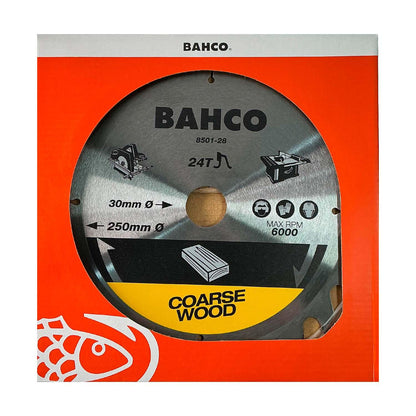 Disco De Sierra Circular 250x2.8x30mm 24 D Madera - Bahco - Herram.cl